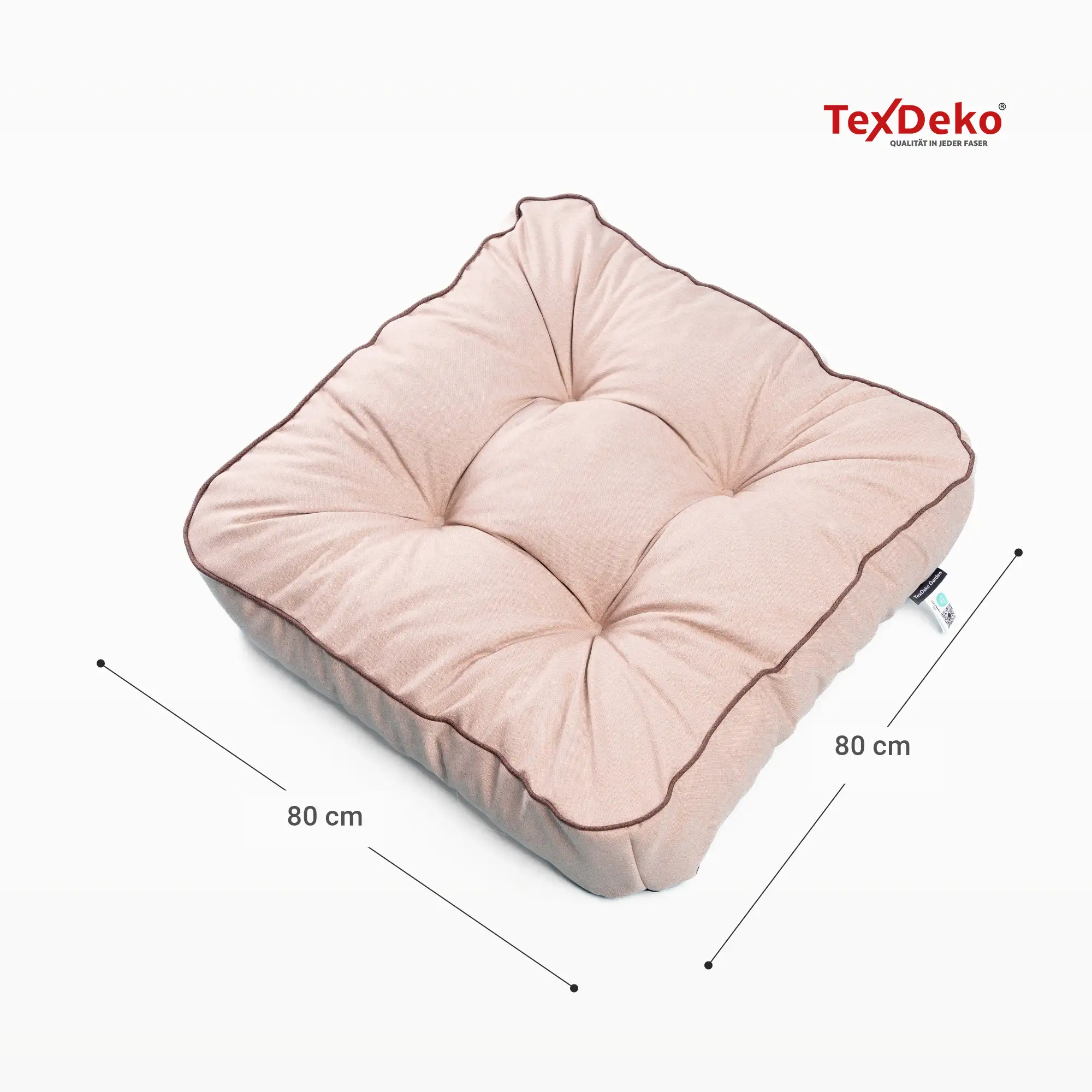 TexDeko® Ecolen Loungekissen – Premium Gartenkissen mit Rückenpolster wasserabweisend für Rattanmöbel in verschiedenen Größen und Farben