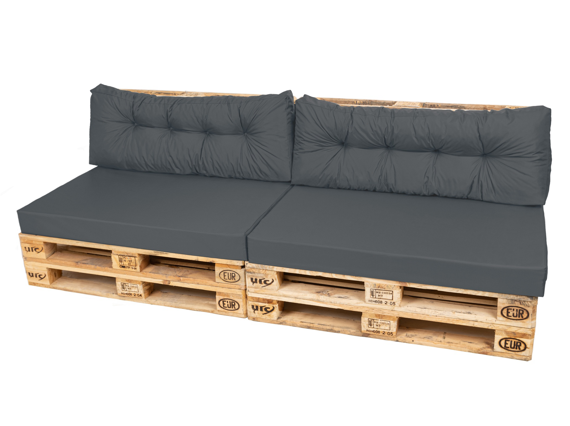 TexDeko Comfort Palettenkissen wasserabweisend 120x80x12cm mit abnehmbarem Bezug