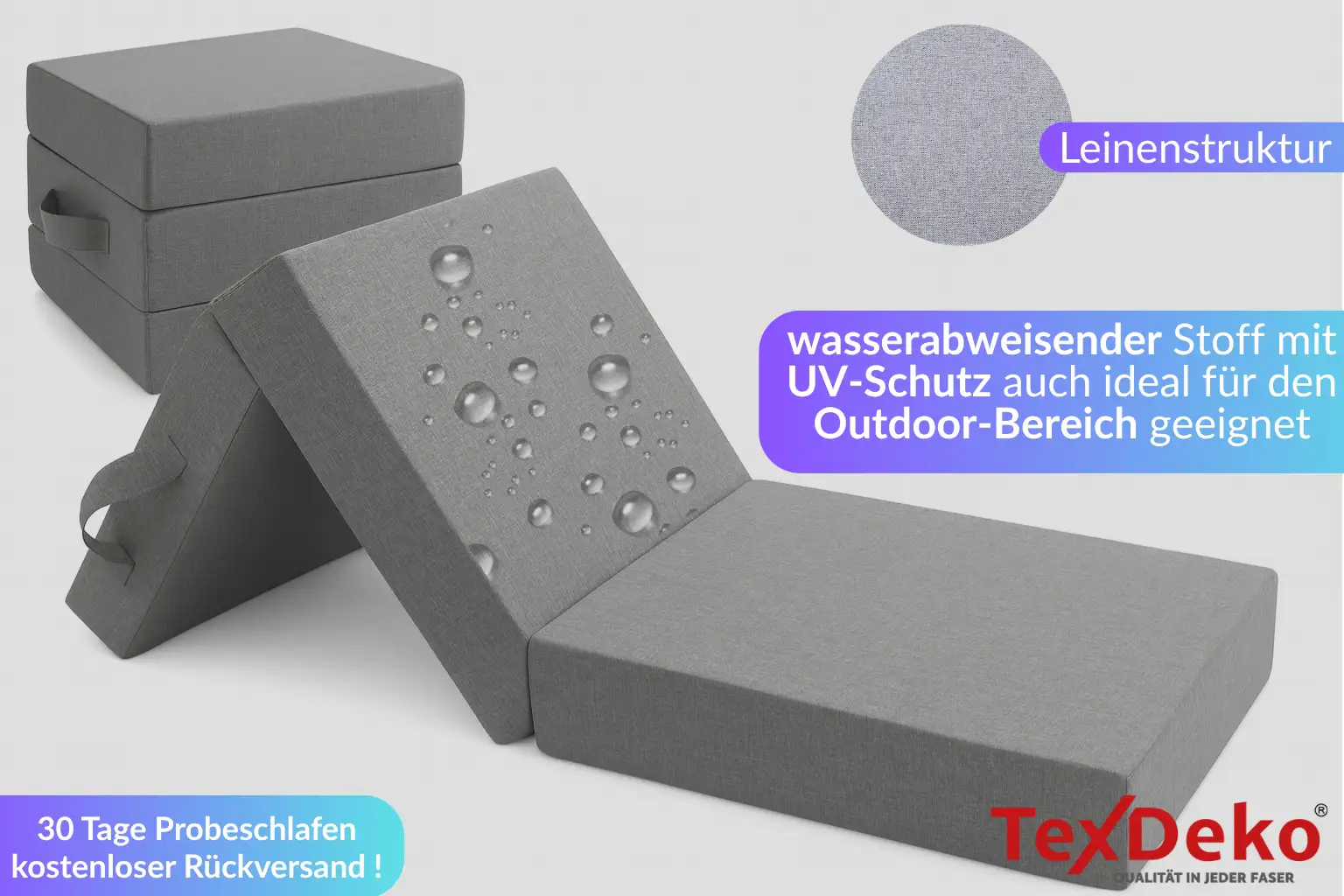 Klappmatratze Premium Faltmatratze mit Anti-Rutschboden 15cm Polsterhöhe Klappmatratze Premium Faltmatratze mit Anti-Rutschboden 15cm Polsterhöhe