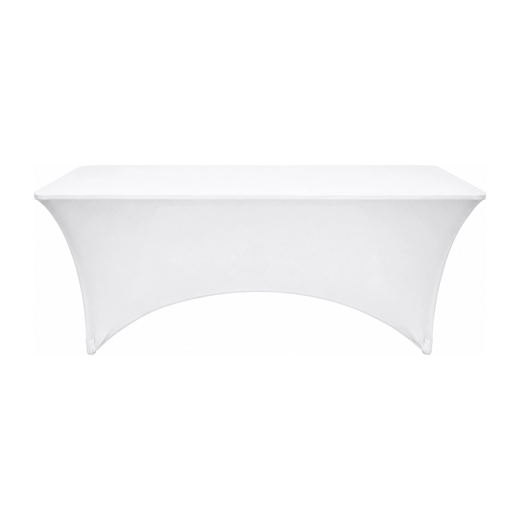 TexDeko Stretch Bankettischhusse 180 × 80 × 74 cm – Tischhusse mit offener Rückseite, Beinfreiheit & Stauraumzugang – für Banketttisch, Messe, Event & Catering Weiß TexDeko Stretch Bankettischhusse 180 × 80 × 74 cm – Tischhusse mit offener Rückseite, Beinfreiheit & Stauraumzugang – für Banketttisch, Messe, Event & Catering Weiß