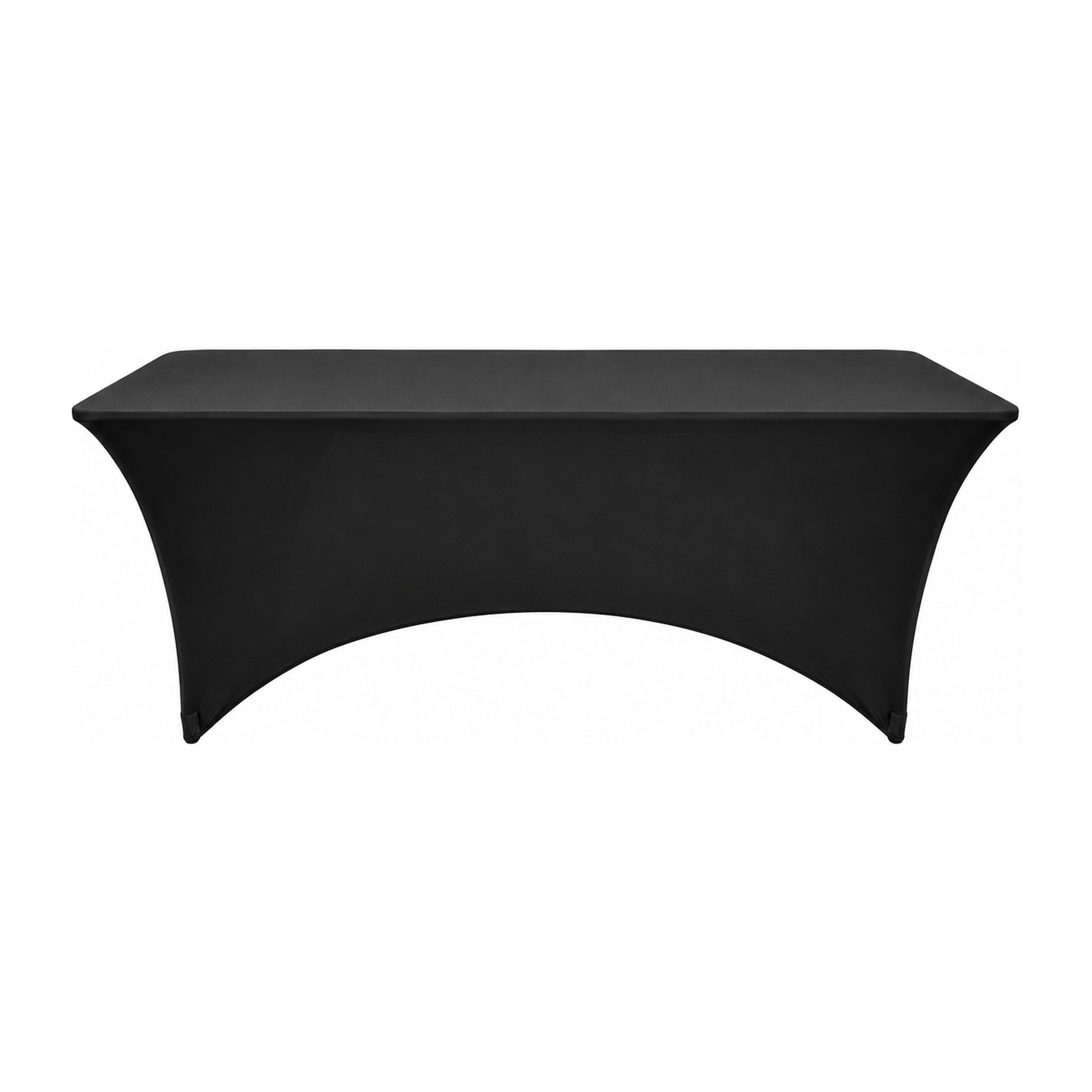 TexDeko Stretch Bankettischhusse 180 × 80 × 74 cm – Tischhusse mit offener Rückseite, Beinfreiheit & Stauraumzugang – für Banketttisch, Messe, Event & Catering Schwarz TexDeko Stretch Bankettischhusse 180 × 80 × 74 cm – Tischhusse mit offener Rückseite, Beinfreiheit & Stauraumzugang – für Banketttisch, Messe, Event & Catering Schwarz