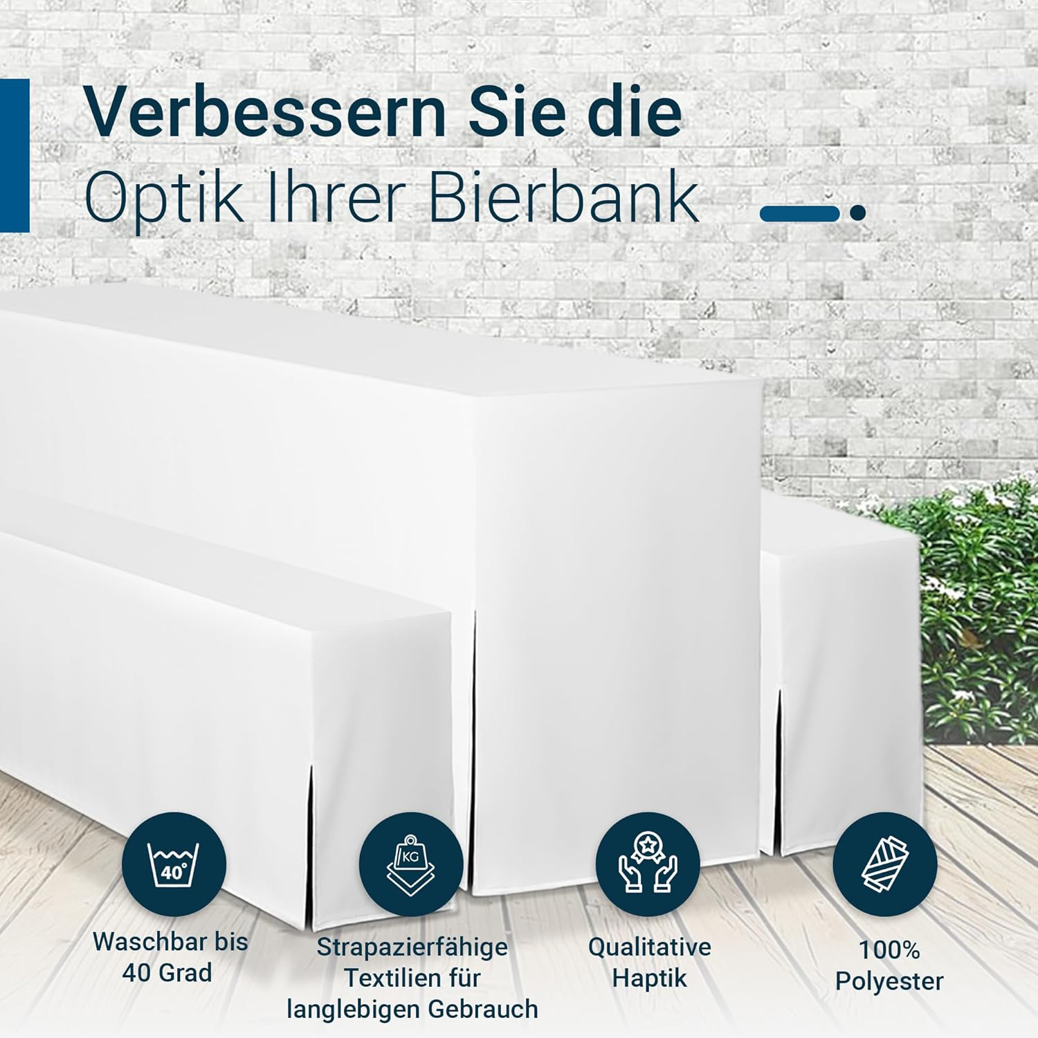 Bierbankhusse Premium für Bierzeltgarnitur (nur Bank) 220cm