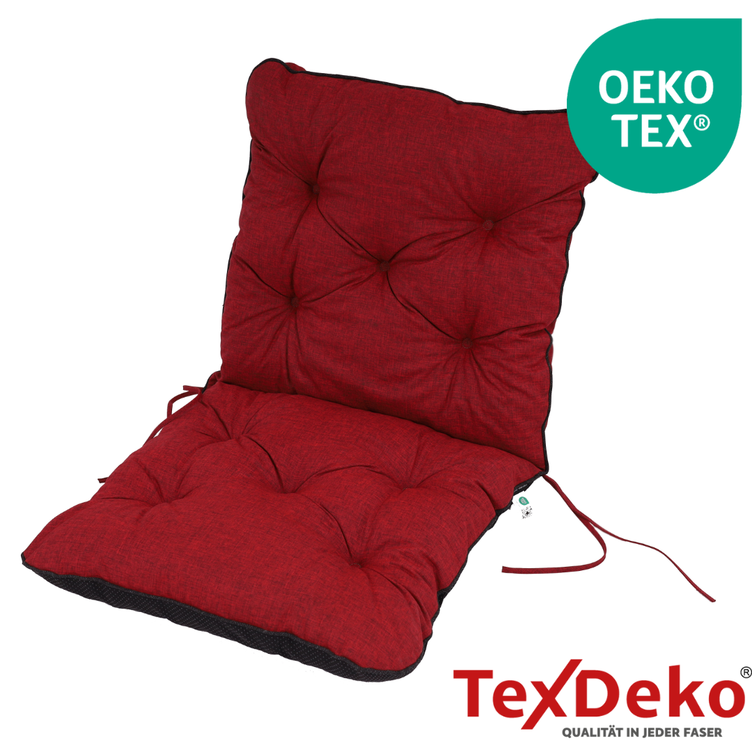 TexDeko Ecolen Gartenstuhlauflage 80 × 40 cm Niedriglehner gesteppt, wasserabweisend