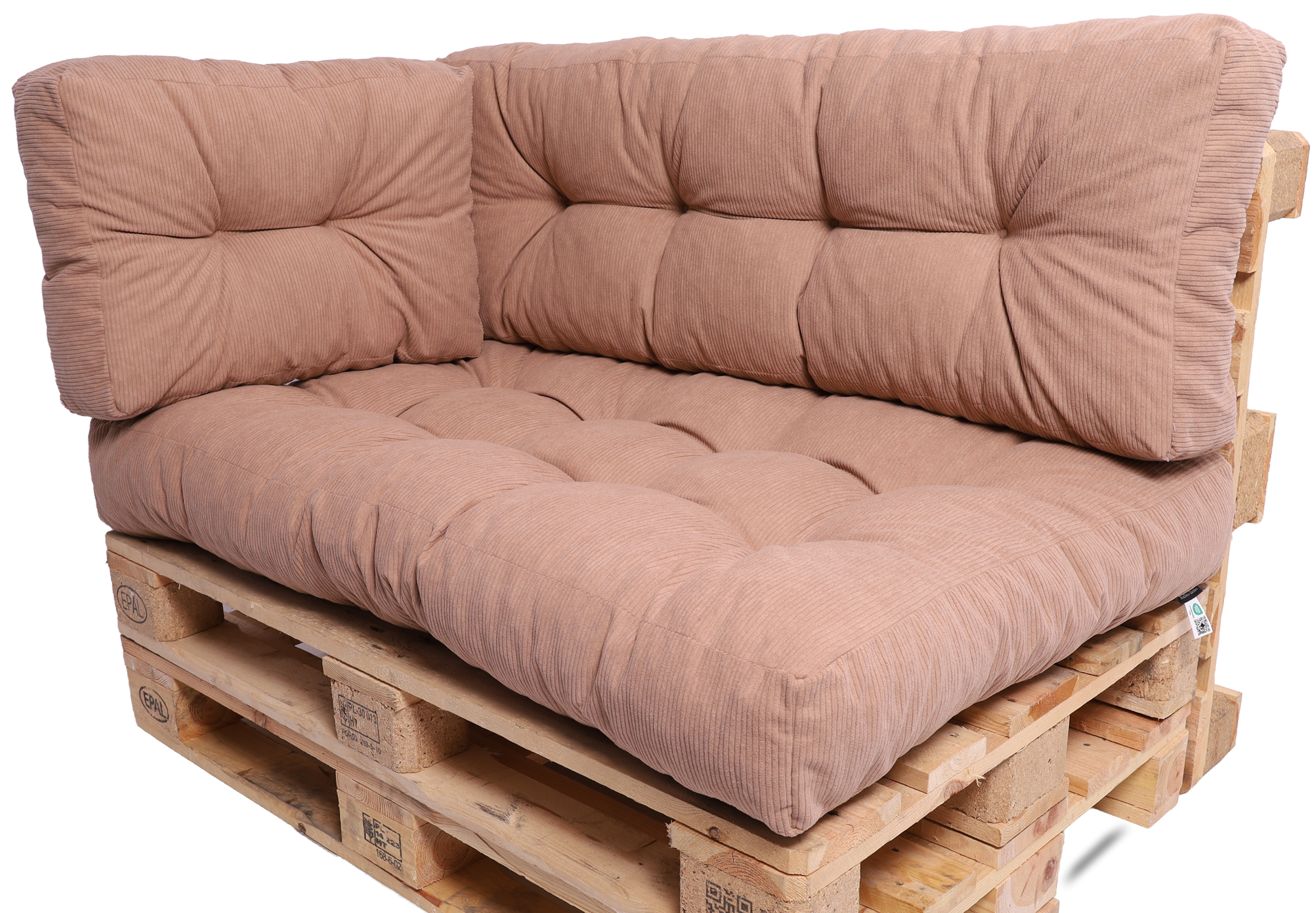 TexDeko Garden Cord Palettenkissen aus weichem Cordstoff