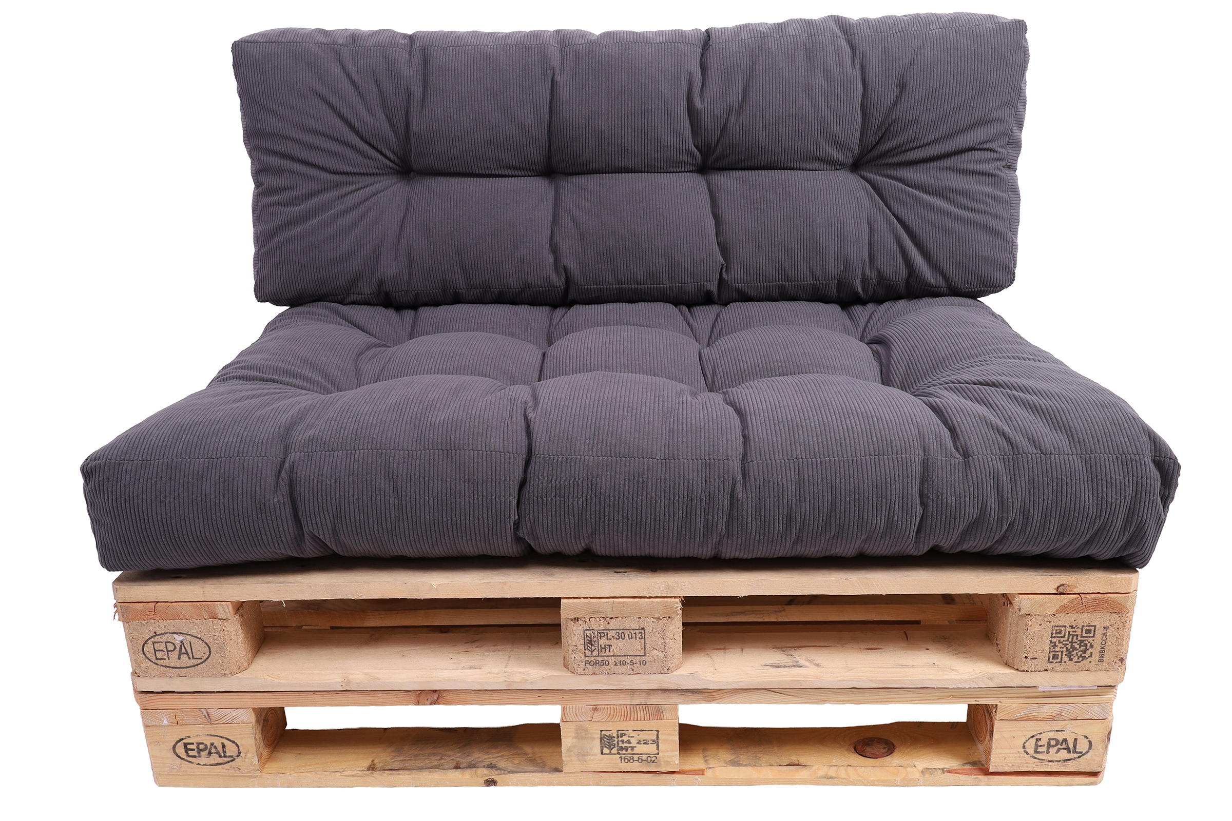 TexDeko Garden Cord Palettenkissen aus weichem Cordstoff