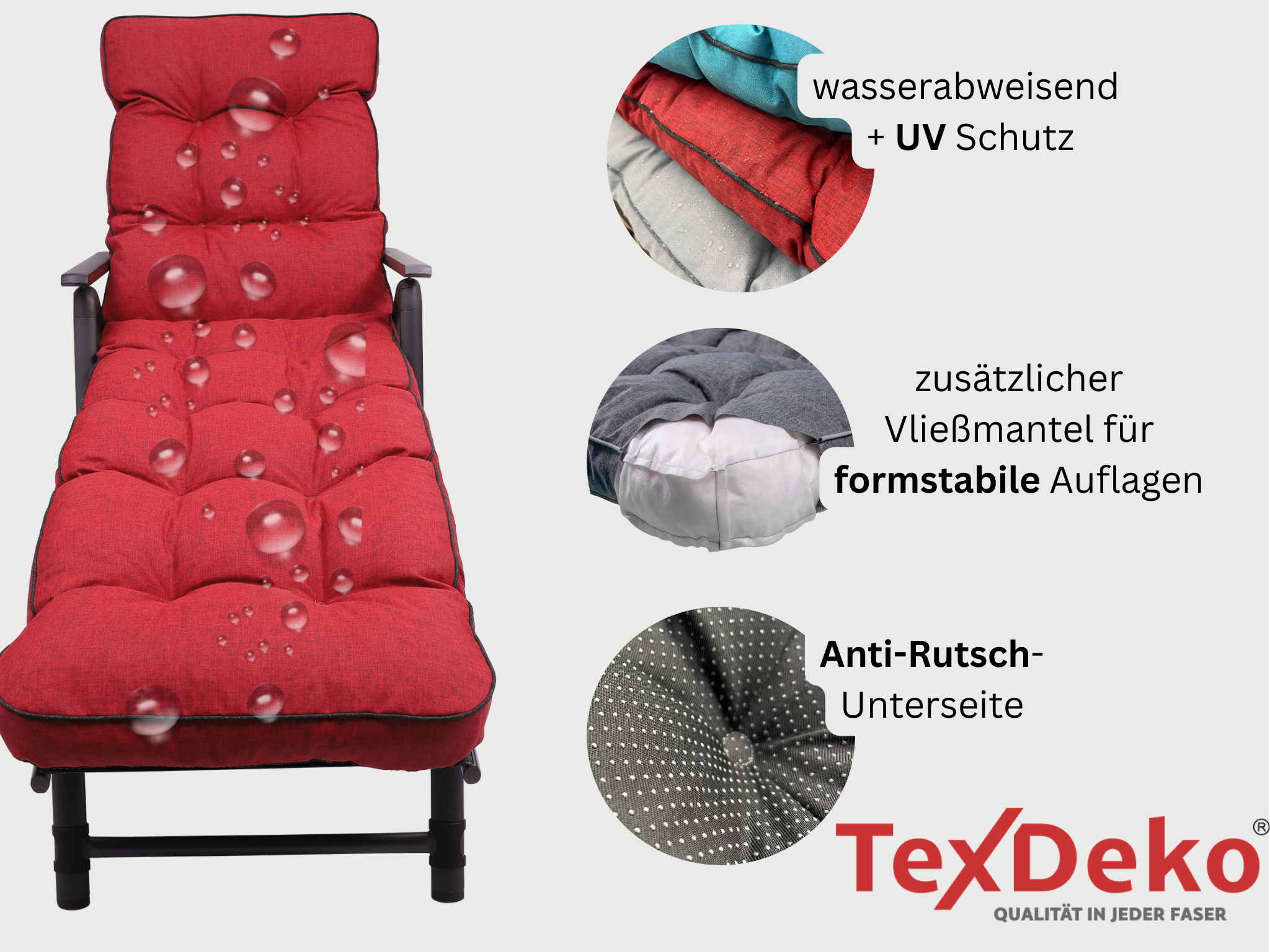 Liegenauflage Premium Auflage für Gartenliege Liegenauflage Premium Auflage für Gartenliege
