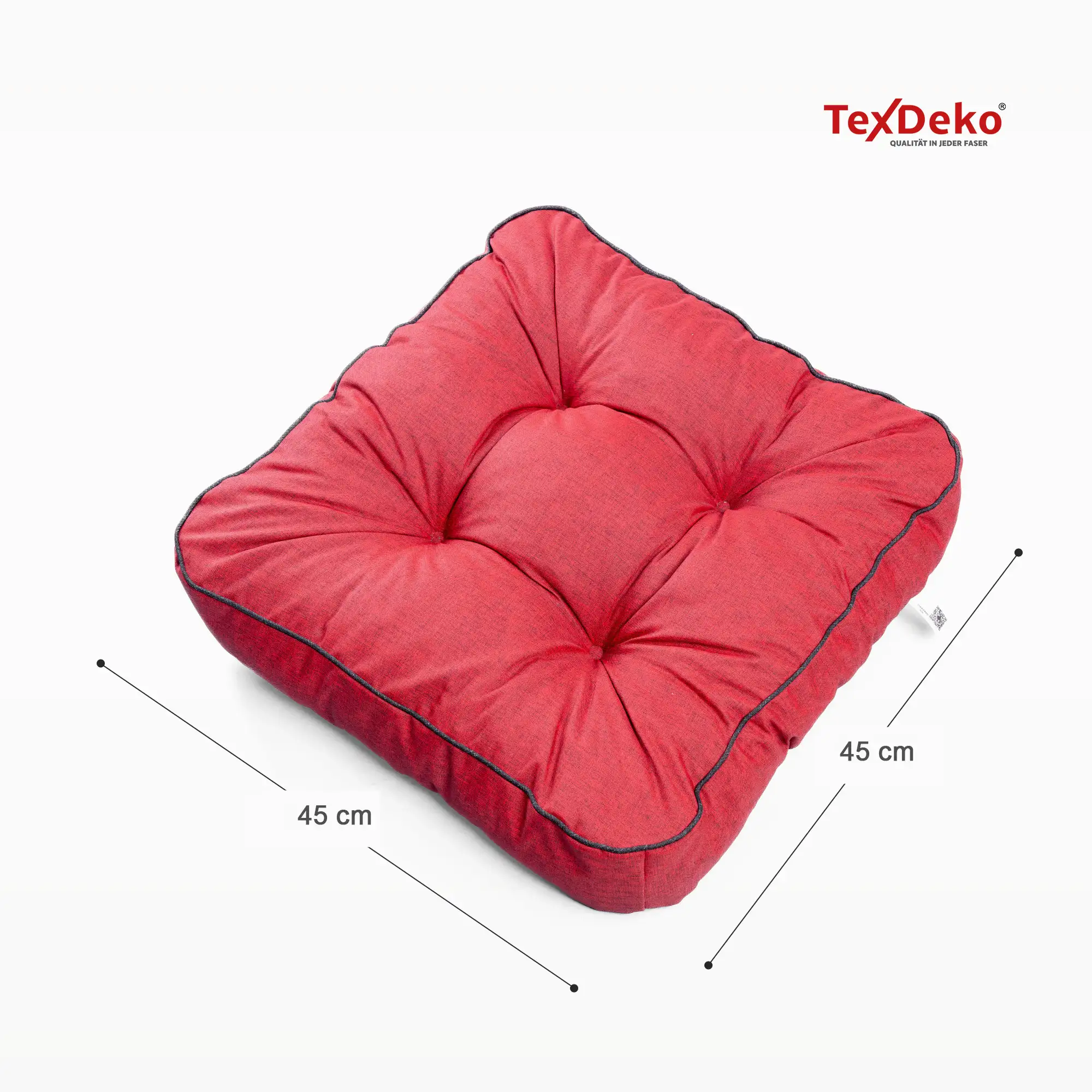 TexDeko® Ecolen Loungekissen – Premium Gartenkissen mit Rückenpolster wasserabweisend für Rattanmöbel in verschiedenen Größen und Farben