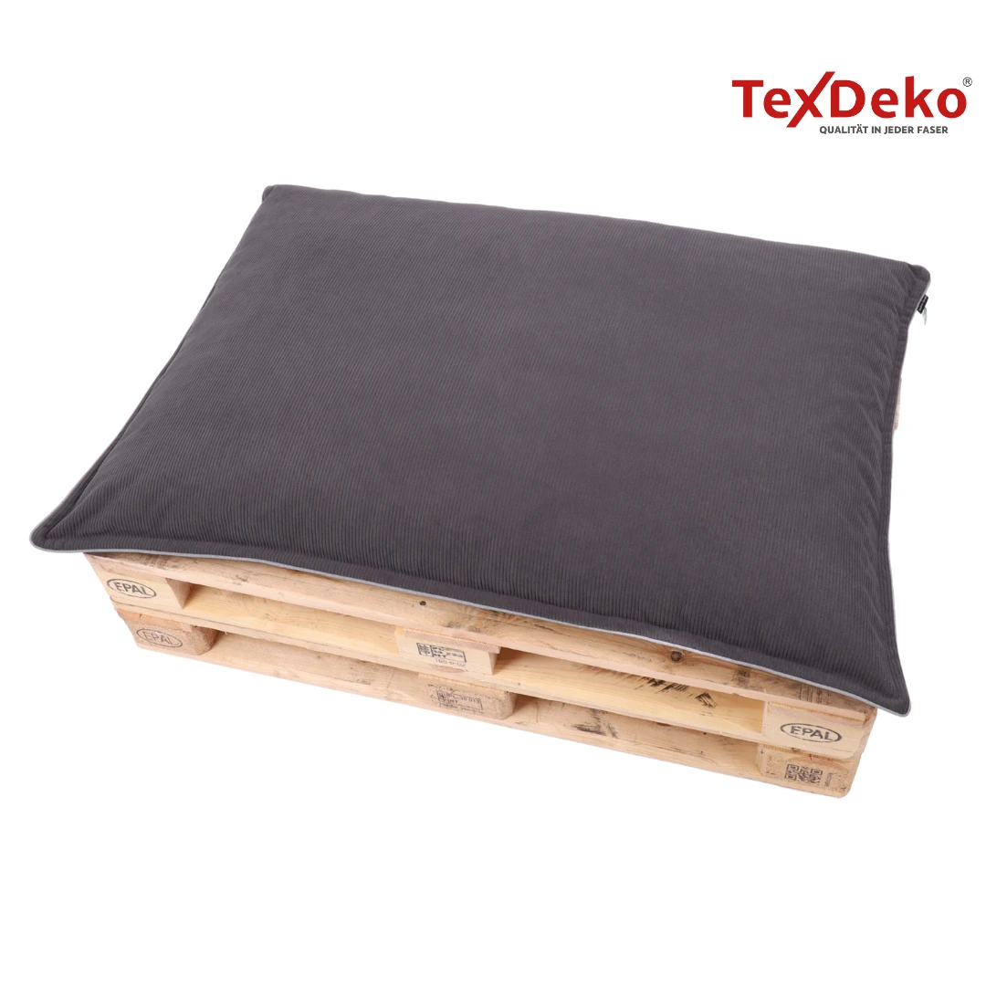 TexDeko Cord Palettenkissen aus weichem Cordstoff